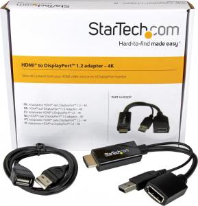 Adapter AV StarTech HDMI - DisplayPort + USB-A czarny (HD2DP) 4