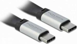 Kabel USB Delock USB-C - USB-C 0.22 m Czarno-żółty (85926) 2