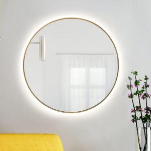 Baltica Design Lustro okrągłe BRIGHT podświetlane LED Premium Złote 1