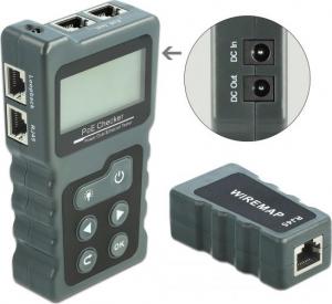 Delock Tester kabli LCD RJ45 / PoE / DC (63110) 2