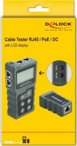 Delock Tester kabli LCD RJ45 / PoE / DC (63110) 6