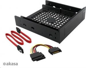 Akasa Ramka 5.25" na dysk 3.5"/2.5" + kable SATA (AK-HDA-12) 2