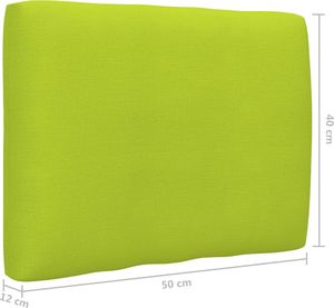 vidaXL Poduszka na sofę z palet, jasnozielona, 50x40x12 cm 4