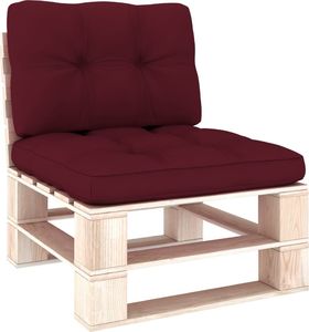 vidaXL Poduszki na sofę z palet, 2 szt., winna czerwień (314507) 1