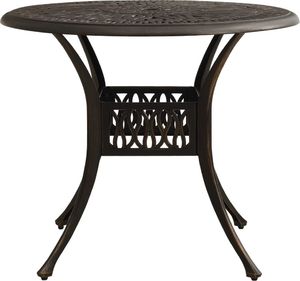 vidaXL Stół ogrodowy odlewane aluminium brązowy 2