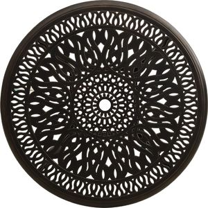 vidaXL Stół ogrodowy odlewane aluminium brązowy 3