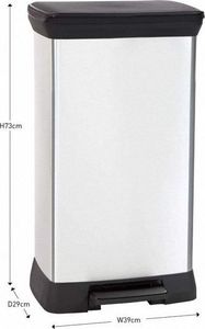Kosz na śmieci Curver na pedał 50L srebrny (CEN-45906) 5