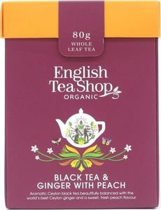 English Tea English Tea Shop, Herbata sypana, Black Tea & Ginger with Peach, 80 g 1