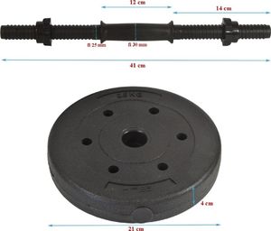 Eb Fit hantel bitumiczny 1 x 10 kg 11