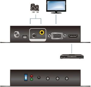 Adapter AV Aten HDMI - D-Sub (VGA) czarny (VC182-AT-G) 5