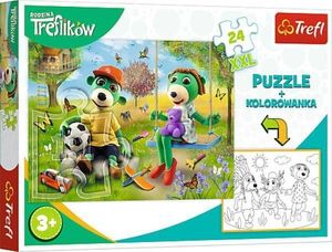 Trefl PROMO Puzzle 24el z kolorowanką Rodzina Treflików 90988 Trefl 1