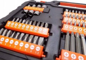 Wiertło 14 Degrees East 104 szt. zestaw: wiertła tytanowe do metalu 1.5-8 mm, do mur 4