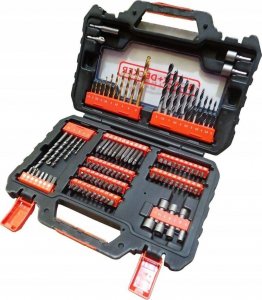 Wiertło 14 Degrees East 104 szt. zestaw: wiertła tytanowe do metalu 1.5-8 mm, do mur 5