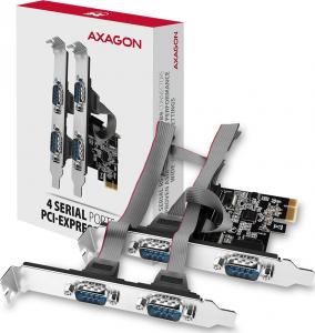 Kontroler Axagon PCIe 2.0 x1 - 4x port szeregowy RS-232 (PCEA-S4N) 2