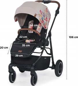 Wózek KinderKraft Spacerówka All Road Bird beżowa 39