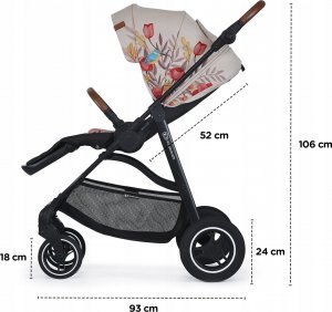 Wózek KinderKraft Spacerówka All Road Bird beżowa 40