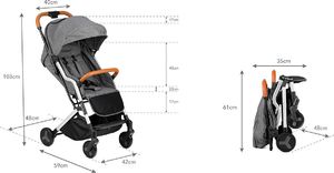 Wózek Kidwell Wózek spacerowy MAVERO srebrny, brąz 10