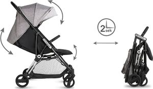 Wózek Kidwell Wózek spacerowy FLASH SZARY 8