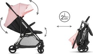 Wózek Kidwell Wózek spacerowy FLASH RÓŻOWY 9