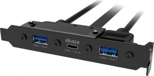 Akasa Wspornik I/O 2x USB 3.2 Gen 2 + USB-C (AK-CBUB52-50BK) 1