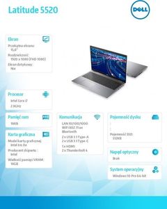 Laptop Dell Latitude 5520 (N015L552015EMEA) 9