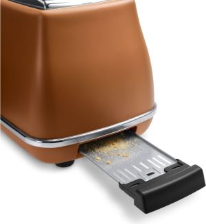 Toster DeLonghi Toster Delonghi Icona Vintage CTOV 2103.BW (900W/srebrno-brązowy) - CTOV 2103.BW 4