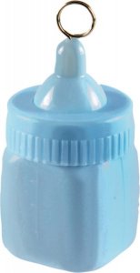 AMSCAN Ciężarek do balonów foliowych, butelka ze smoczkiem, niebieska, 80 g 1