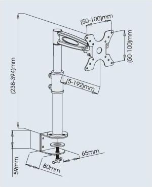 Techly Uchwyt biurkowy na monitor 13" - 27" (ICA-LCD 501BK) 2