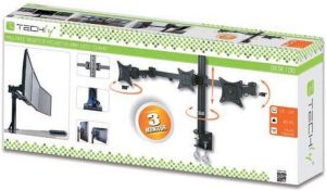 Techly Biurkowy Uchwyt Obrotowy na Trzy Monitory 13-24 Cali 30kg (ICA-LCD 482-T) 4