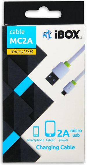 Kabel USB iBOX USB-A - microUSB 1 m Biały (IKUMC2A) 3