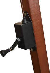 vidaXL Parasol ogrodowy wiszący, na jodłowym słupku, czarny, 3,5x2,9 m 7