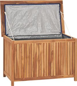 Skrzynia ogrodowa vidaXL 90x50x58 cm lite drewno tekowe Brąz 5