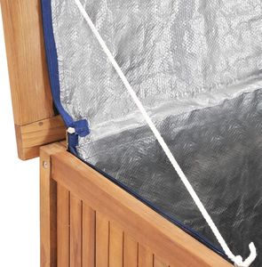 Skrzynia ogrodowa vidaXL 90x50x58 cm lite drewno tekowe Brąz 8