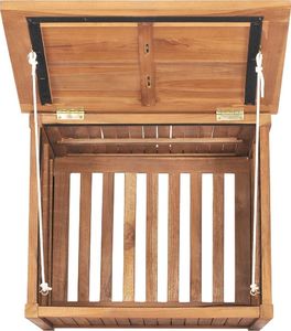 Skrzynia ogrodowa vidaXL 60x50x58 cm lite drewno tekowe Brąz 6