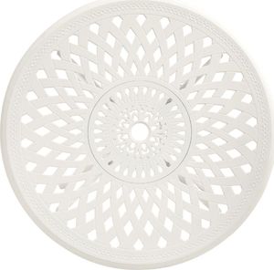 vidaXL Stolik ogrodowy odlewane aluminium biały 3