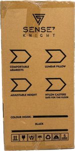Fotel SENSE7 Knight Pu czarny  + Podkładka PREYON Falcon 14