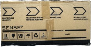 Fotel SENSE7 Sentinel PU czarny + Podkładka PREYON Falcon 12