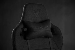 Fotel SENSE7 Sentinel materiałowy czarny + Podkładka PREYON Falcon 8