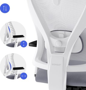 Krzesło biurowe SENSE7 Tone biały  + Podkładka PREYON Falcon 8