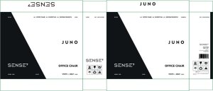 Krzesło biurowe SENSE7 Juno Czarny + Podkładka PREYON Falcon 13