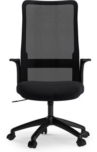 Krzesło biurowe SENSE7 Juno Czarny + Podkładka PREYON Falcon 9