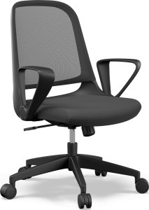 Krzesło biurowe SENSE7 Sopty Czarny + Podkładka PREYON Falcon 2