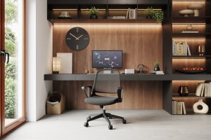 Krzesło biurowe SENSE7 Sopty Czarny + Podkładka PREYON Falcon 3