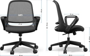 Krzesło biurowe SENSE7 Sopty Czarny + Podkładka PREYON Falcon 5