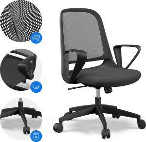 Krzesło biurowe SENSE7 Sopty Czarny + Podkładka PREYON Falcon 6