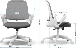 Krzesło biurowe SENSE7 Sopty biały  + Podkładka PREYON Falcon 12