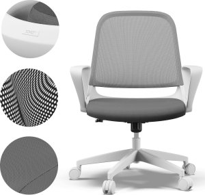 Krzesło biurowe SENSE7 Sopty biały  + Podkładka PREYON Falcon 4