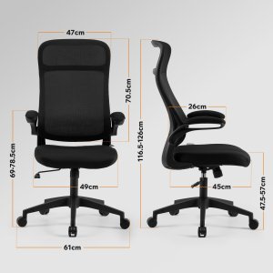 Krzesło biurowe SENSE7 Revo Czarny + Podkładka PREYON Falcon 5