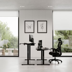 Biurko SENSE7 Nojo 140 black + Podkładka PREYON Falcon 4