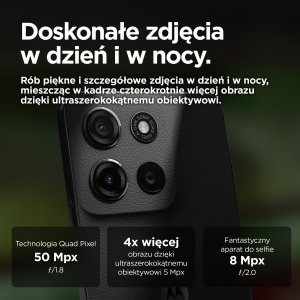 Smartfon Motorola Moto G15 8/128GB Granatowy (8033779079115) + Etui Clear Case 6